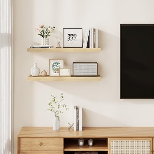 Rustic Floating Shelves for Home Decor (2 Count)