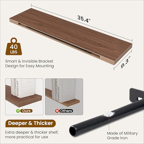 36 Inch Floating Shelves (2 Count)
