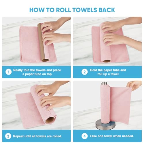 Microfiber Cleaning Cloth 330 Sheets 6 Roll (330 Count)