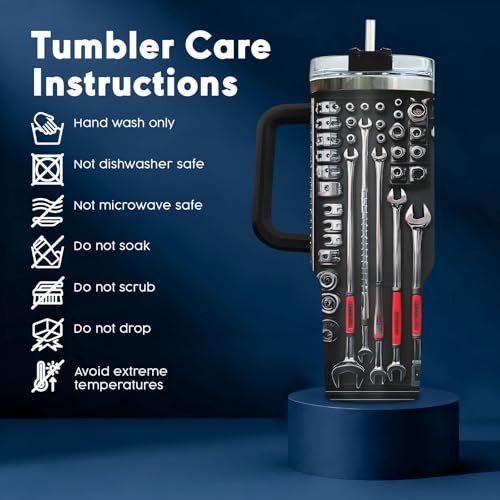 Mechanic Dad Engineer Tools 40 oz Tumbler with Handle
