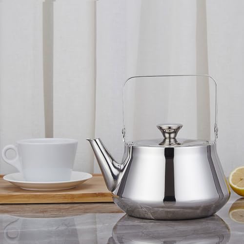 1.6 Quart stainless steel teapot with Infuser A modern