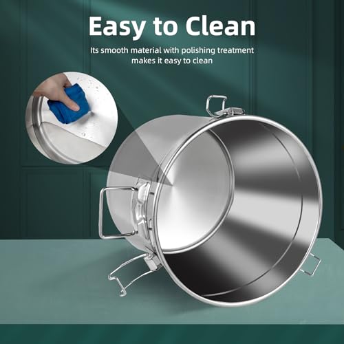 710 OZ Stainless Steel Canister Rice Cereal Grain Storage Containers with Lid Airtight Coffee Bean Storage Milk Flour Sugar Food Storage for Home Bar Restaurant