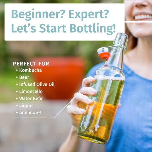 Clear Swing Top Glass Bottles (6 Count)