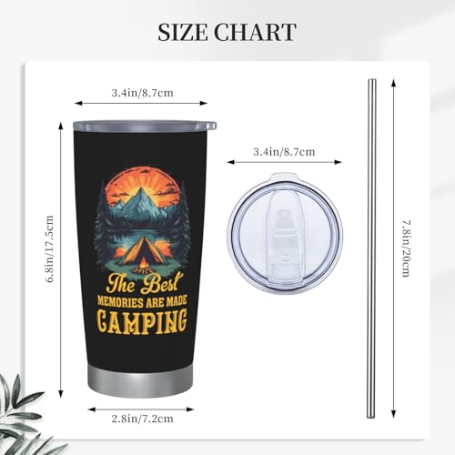Camping Gifts for Men Women Tumbler 20oz (20 Count)