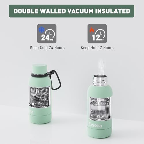 Small Water Bottle 12oz with Clip