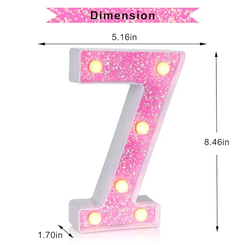 Pink Light up Letters