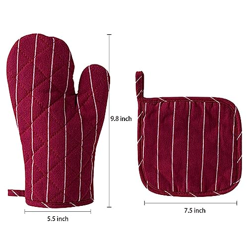 4Pcs Oven Mitts and Pot Holders (4 Count)