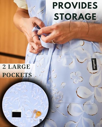 Premium Adjustable Cooking Colored Aprons for Women with Pockets