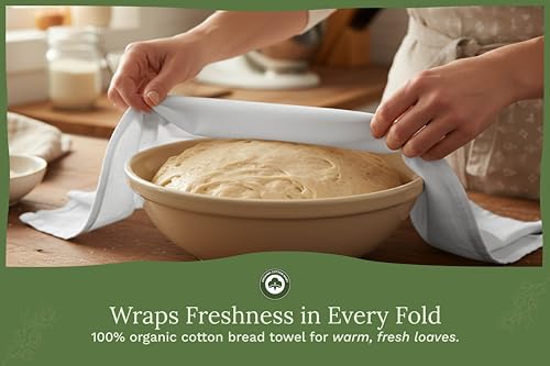 Organic Cotton Tea Towels for Embroidery (5 Count)