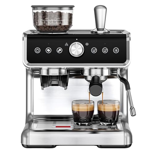 Espresso Machine with Grinder and Milk Frother