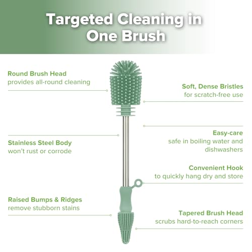 Silicone Cleaning Brush for Baby Bottles & Crevices