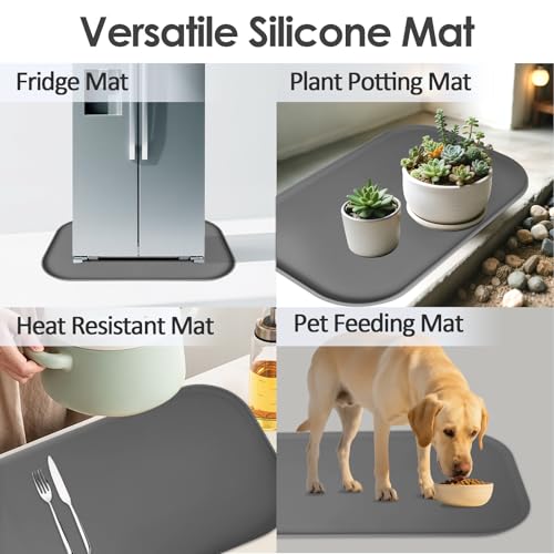 Silicone Coffee Maker Mat with Lip for Countertops