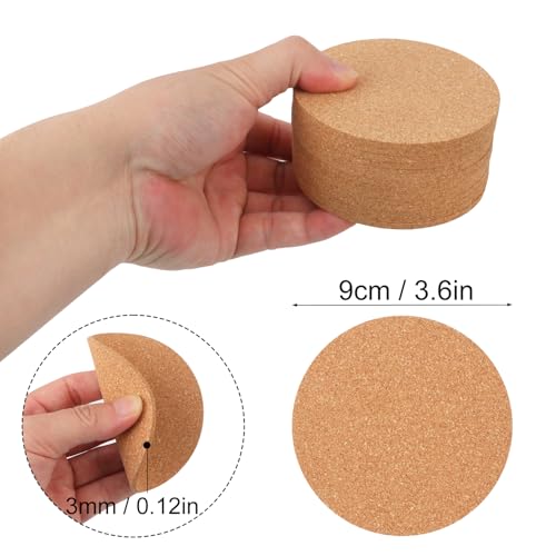 150 Pieces 3.6 Inch Cork Coasters for Drinks (150 Count)
