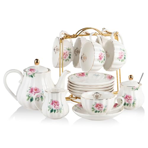Sweejar Porcelain Tea Sets British Royal Series (22 Count)