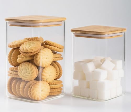 Glass Food Storage Jars with Airtight Lids