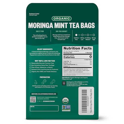 Organic Moringa Mint Tea (20 Count)