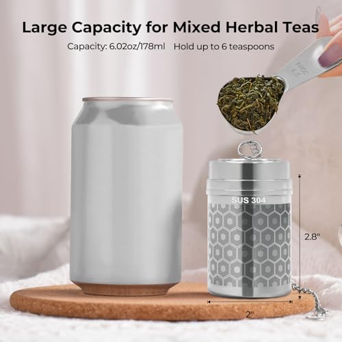 2 Pack Large Tea Infuser for Loose Leaf Tea & Spice Ball 2”x2.8” (2 Count)