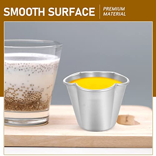 6Pcs Pudding Molds Aluminum Baking Cups Cupcake Mould Muffin Tin Nonstick Pudding Pan Egg Tart Molds Baking Tool for Kitchen Mini Pie Tins