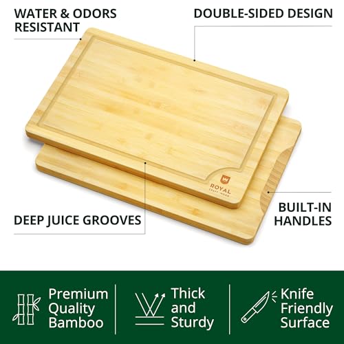 Wooden Cutting Boards for Kitchen Meal Prep & Serving (5 Count)