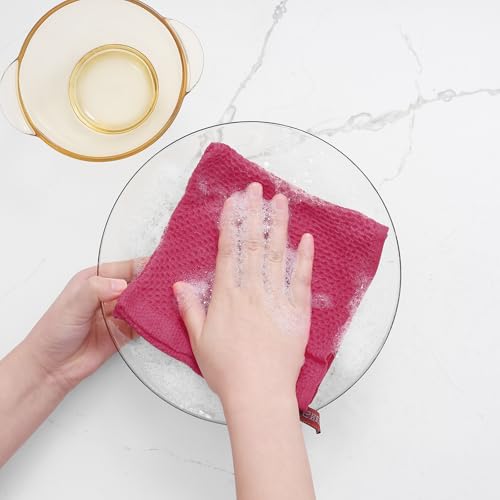 100% Cotton Waffle Weave Kitchen Dish Cloths 6 (6 Count)