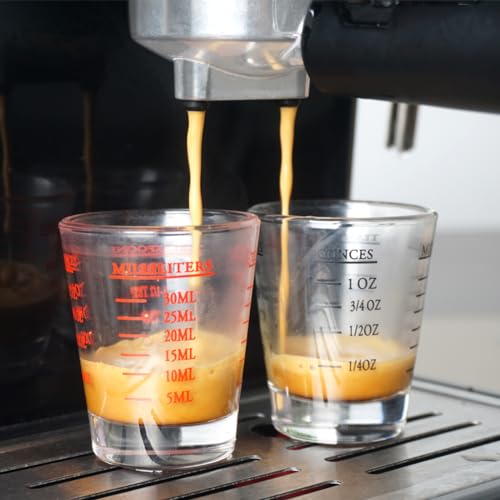 Shot Glasses Measuring cup Liquid Heavy Wine Espresso Shot Glass 26 (2 Count)
