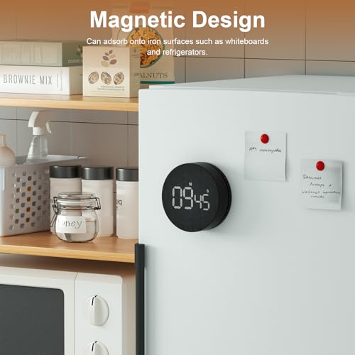 Desk Timer for Productivity Magnetic Digital Kitchen Timer Rechargeable Fabric Mesh Cover 99 Mins Countdown