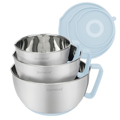 Stainless Steel Mixing Bowls Set with Lids