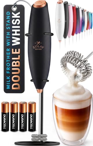 Powerful Milk Frother Wand With Duracell Batteries
