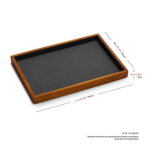 Wood Flat Jewelry Tray Stackable Jewelry Drawer Organizer Showcase Jewelry Holder