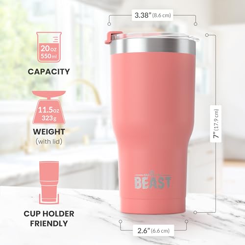 Beast 20 oz Tumbler Stainless Steel Vacuum Insulated Coffee Ice Cup Double Wall Travel Flask