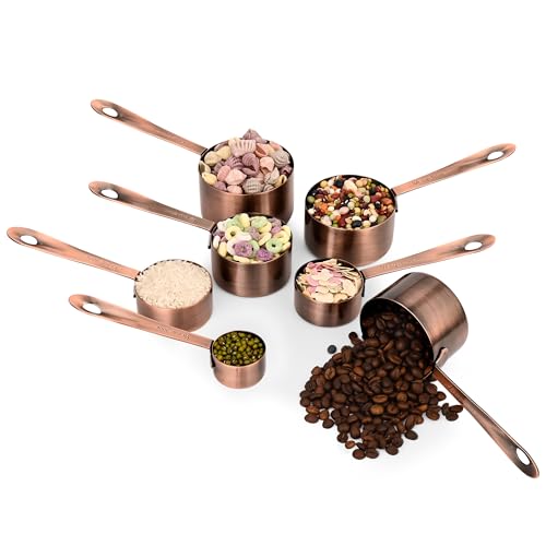 Copper Measuring Cups Set 7