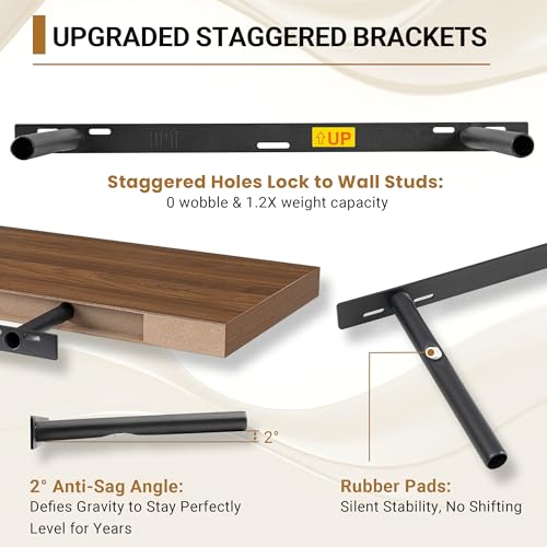 24 Inch Deep Floating Shelves (2 Count)