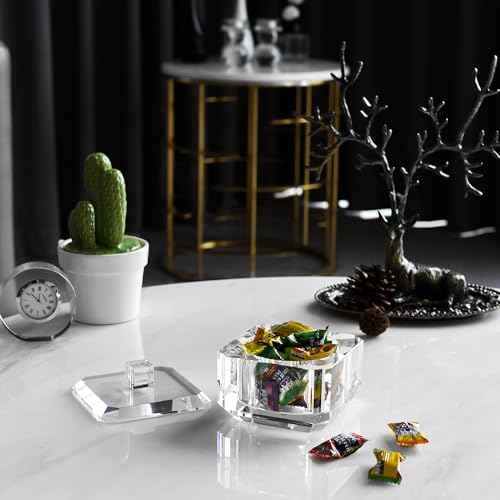 Crystal Candy Dish with Lid Hand