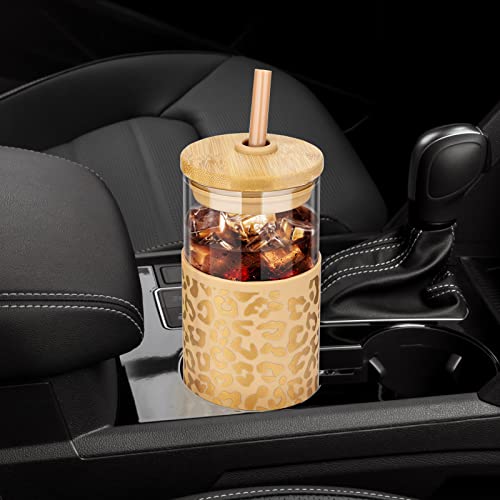 20 oz Glass Tumbler with Lids and Straws
