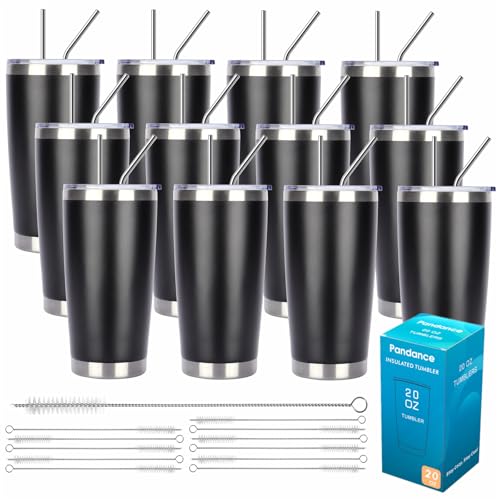 20oz Stainless Steel Insulated Tumblers Bulk (12 Count)