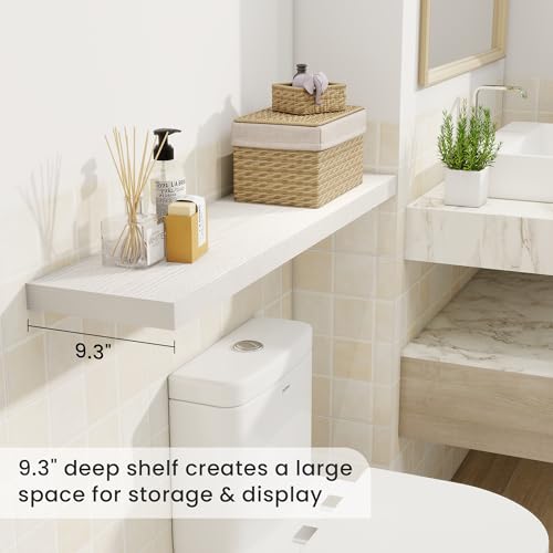 40 Inch White Floating Shelves (2 Count)