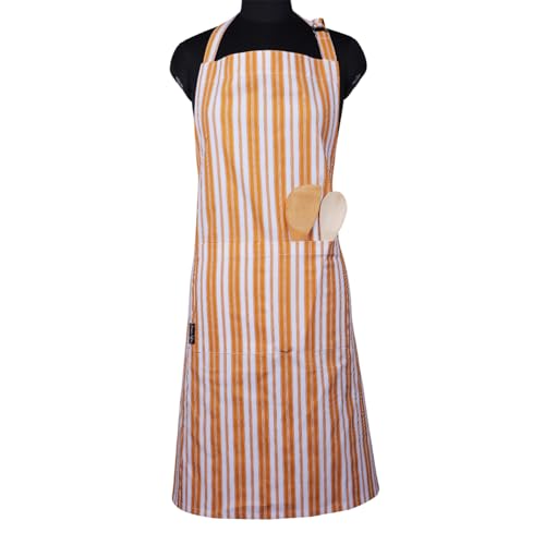 Cotton Aprons for Women with Pockets Adjustable Strap and Waist Ties Reusable Printed Aprons for Baking