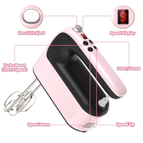 9 Speed Digital Hand Mixer Electric