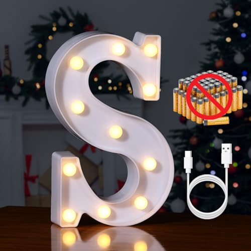Rechargeable LED Letter Lights Sign Marquee Light Up Letters Sign for Night Light Wedding