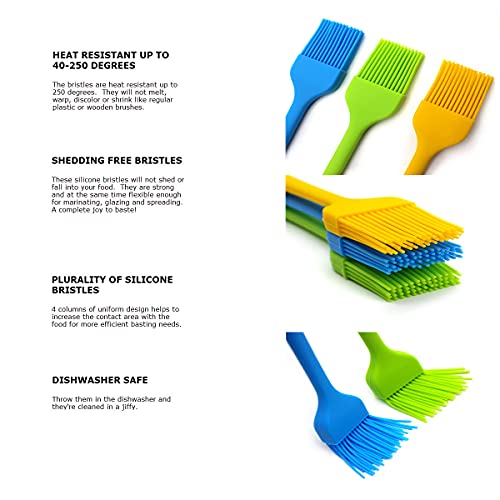 8.4" Silicone Basting Pastry Brush (3 count)