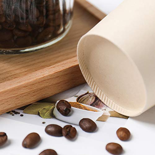 8 oz Disposable Light Brown Paper Coffee Cups Bamboo Fiber 160 Pack (160 Count)