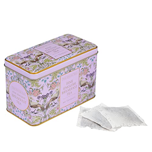 Song Thrush Tea Tin with 40 Black Tea Bags (40 Count)