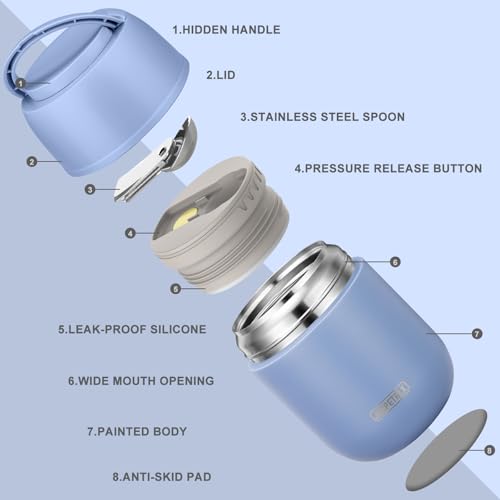 17 oz Insulated Lunch Containers Hot Food Jar