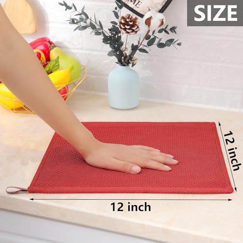 100% Cotton Waffle Weave Kitchen Dish Cloths 8 (8 Count)