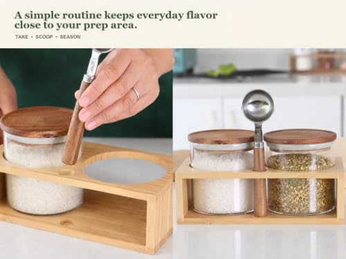 18 oz Glass Seasoning Jars with Wood Lids