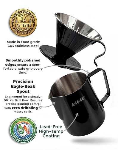 Stainless Pour Over Coffee Maker Set