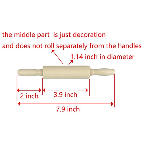 20 Pack Wood Small Rolling Pin for Kids