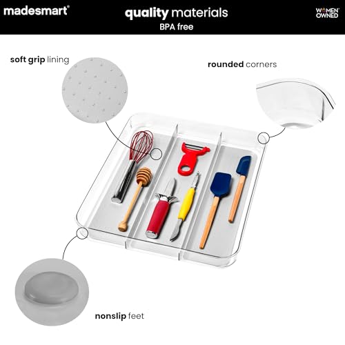 Clear 3 Compartment Utensil Tray