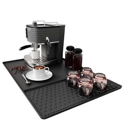 Coffee Mat Dish Drying Mat 2 in1 Coffee Maker Mat for Kitchen Counter