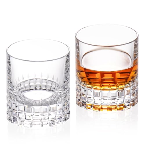 Crystal Whiskey Glasses Set of 2 Old Fashioned Glasses Stemless (2 Count)